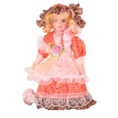 Doll porcelánová panenka v zámeckých šatech Anastazie 30 cm