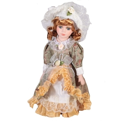 DOLL porcelánová panenka v zámeckých šatech Babeta 30 cm - 1