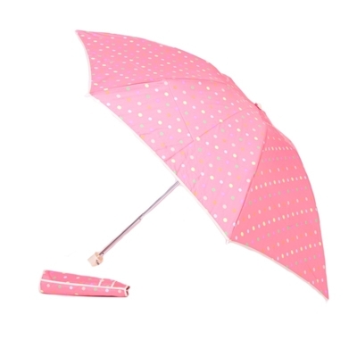 Skládací dětský deštník Anežka růžový s putíky