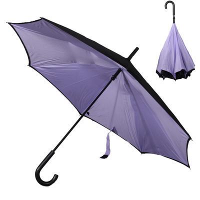Obrácený fialový jednobarevný deštník Velerie - 1