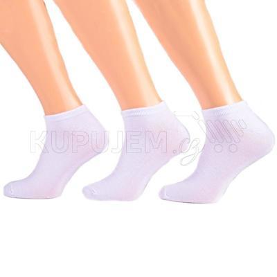 Pánské nízké bílé ponožky z bambusu I4b 40-44, 40-44