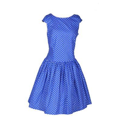 Modré šaty Teofila s puntíky - 1
