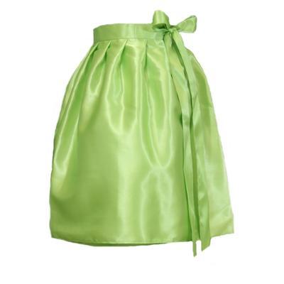 Zelená saténová zavinovací sukně Victorie