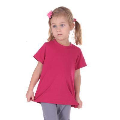 Růžové dětské tričko krátký rukáv Laura od 122-146 - 1