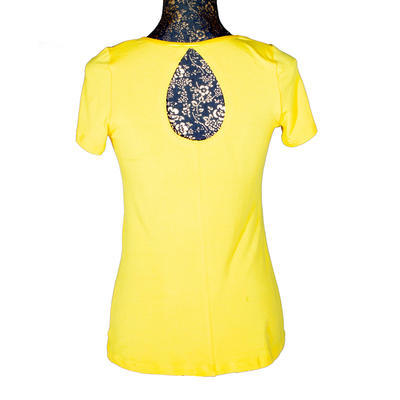 Žluté tričko s krátkým rukávem Olivie - 38, 38 - 1