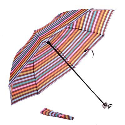 Skládací deštník Proužky hnědý - 1
