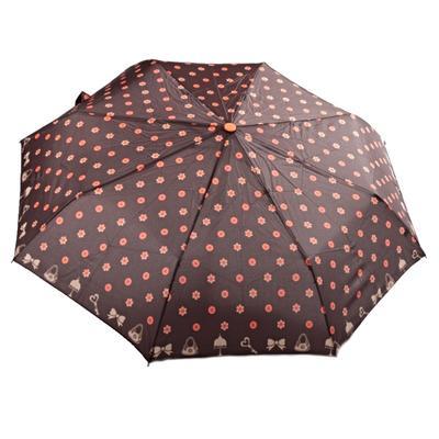 Skládací deštník Knoflík hnědý - 1