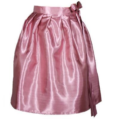 Světle růžová saténová zavinovací sukně Victorie - 1