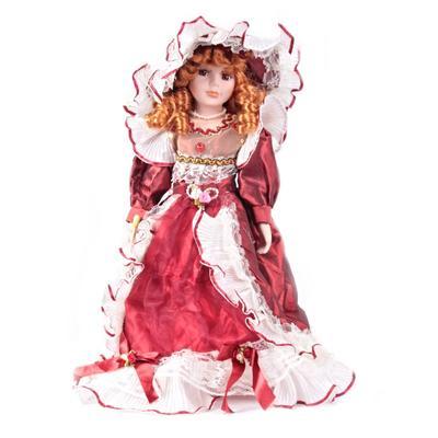 DOLL porcelánová panenka v zámeckých šatech Estela 40 cm