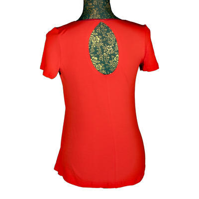 Červené tričko s krátkým rukávem Olivie - 38, 38 - 1