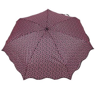 Skládací růžový mini deštník Love - 1