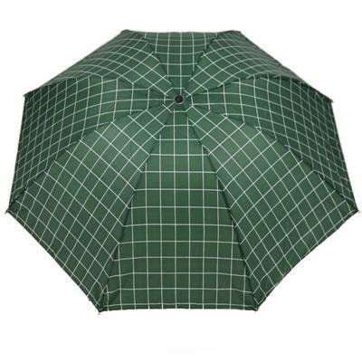 Kostkovaný skládací deštník Bady zelený - 1