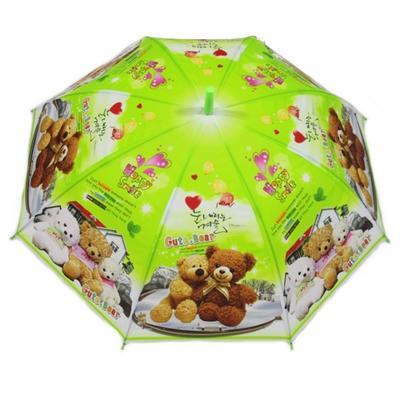 Dětský vystřelovací deštník Bear zelený - 1