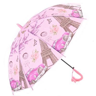 Dětský vystřelovací deštník Brenda růžový - 1