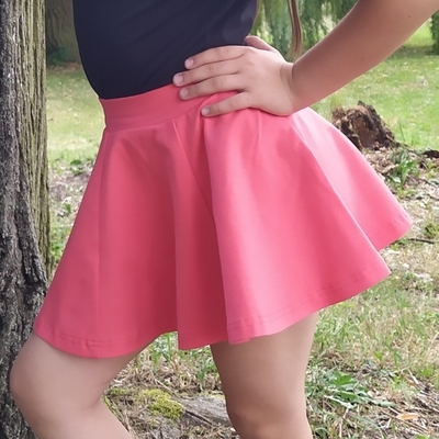 Dívčí meruňková kolová sukně Barunka 128-152, 128-152