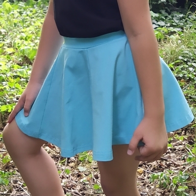 Dívčí modrá kolová sukně Barunka 128-152, 128-152 - 1