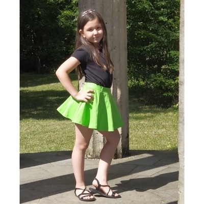 Dívčí zelená kolová sukně Barunka