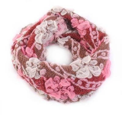 Růžový zimní šátek Melissa D1 - 2