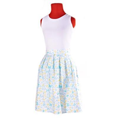 Modrá zavinovací sukně Jenny s motýly - 2