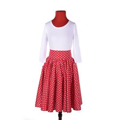 Retro dámská sukně Red červený puntík - 2