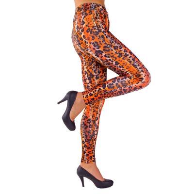 Kalhotové legíny Leopard oranžové - 2