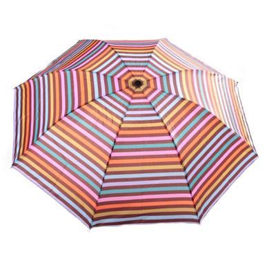 Skládací deštník Proužky hnědý - 2