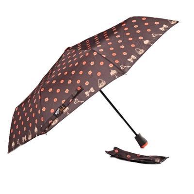 Skládací deštník Knoflík hnědý - 2