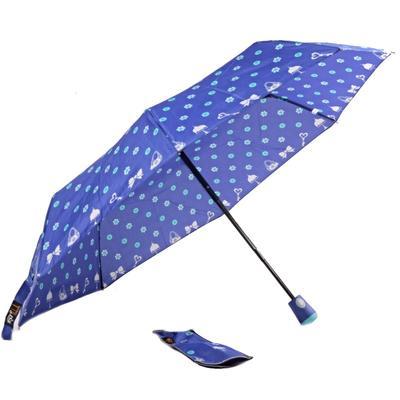 Skládací deštník Knoflík světle modrý - 2