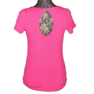 Růžové tričko s krátkým rukávem Olivie - 38, 38 - 2
