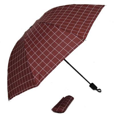 Kostkovaný skládací deštník Bady bordó - 2