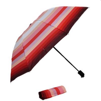 Skládací pruhovaný deštník Danken červený - 2