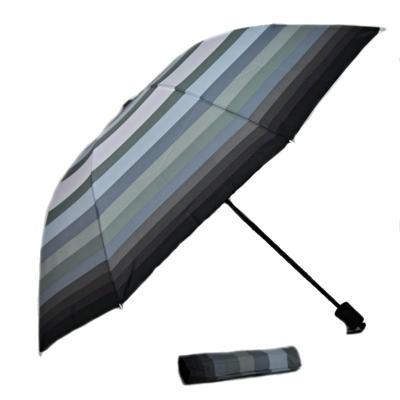 Skládací pruhovaný deštník Danken šedý - 2