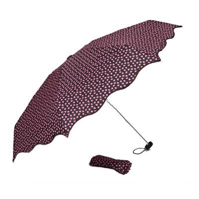 Skládací růžový mini deštník Love - 2