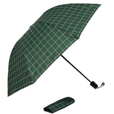 Kostkovaný skládací deštník Bady zelený - 2