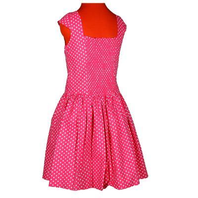 Růžové šaty Šarlota s puntíky - 2