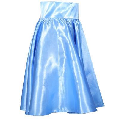 Modrá saténová sukně s pevným pasem Kimberly - 2
