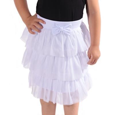 Dívčí tylová sukně Tamara s volány bílá - 134, 134 - 2