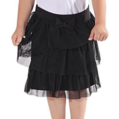 Dívčí tylová sukně Tamara s volány černá - 140, 140 - 2