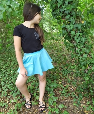 Dívčí modrá kolová sukně Barunka 128-152, 128-152 - 2
