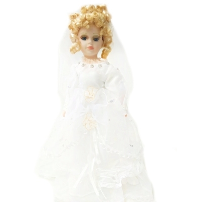 Porcelánová panenka nevěsta Karolínka 40 cm - 2