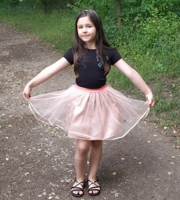 Dívčí meruňková tutu sukně Patricie - 128-152, 128-152 - 2