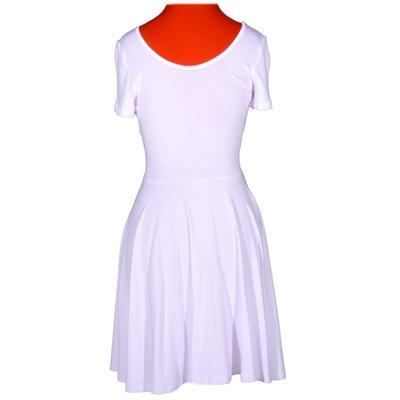 Bílé jednobarevné šaty Scarlet - 3