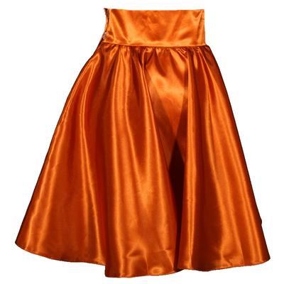 Měděná saténová sukně s pevným pasem Kimberly - 3