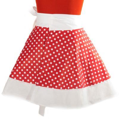 Červená zavinovací sukně Lili s puntíky - 3