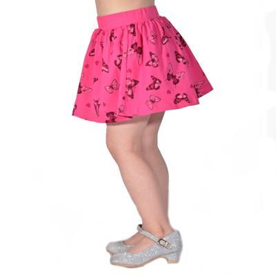 Dětská sukně s motýlama Stela tmavě růžová - 128, 128 - 3
