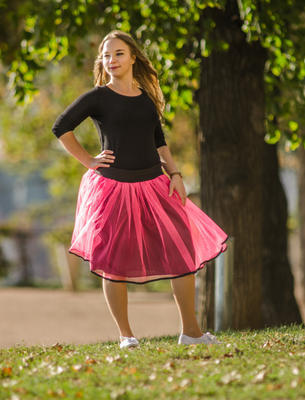 Neonově růžová tutu sukně Marta - 3