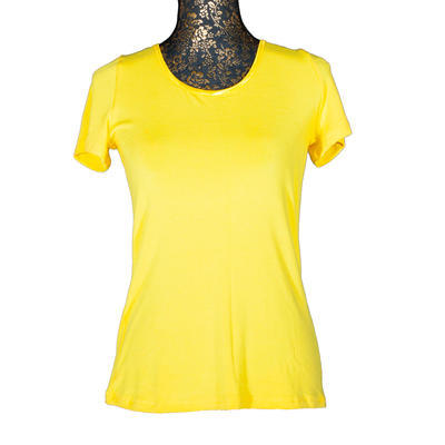 Žluté tričko s krátkým rukávem Olivie - 38, 38 - 3