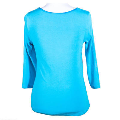 Modré tričko s midi rukávem Miranda  - 3