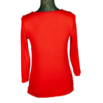 Červené tričko s midi rukávem Miranda  - 3