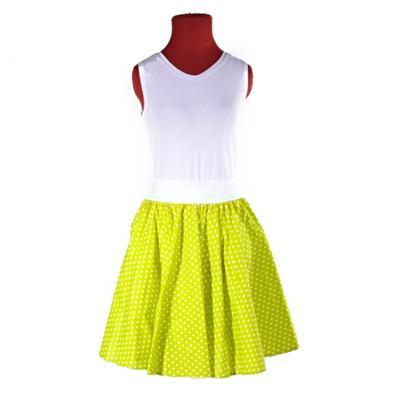 Zelená kolová sukně Fresh s puntíky - 3